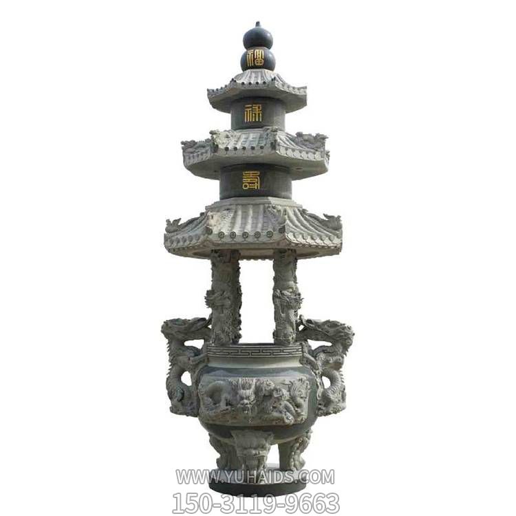 青石石雕戶(hù)外園林景觀(guān)創(chuàng  )意香爐雕塑