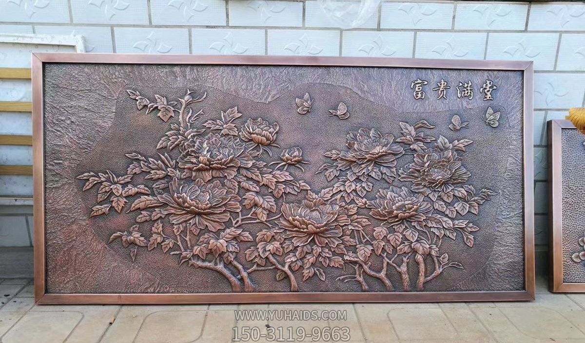 富貴滿(mǎn)堂菊花浮雕畫(huà)雕塑
