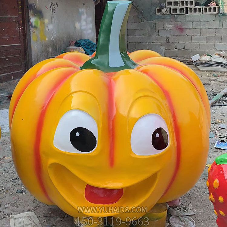 卡通蔬菜南瓜坐凳戶(hù)外園林景觀(guān)創(chuàng )意坐凳雕塑