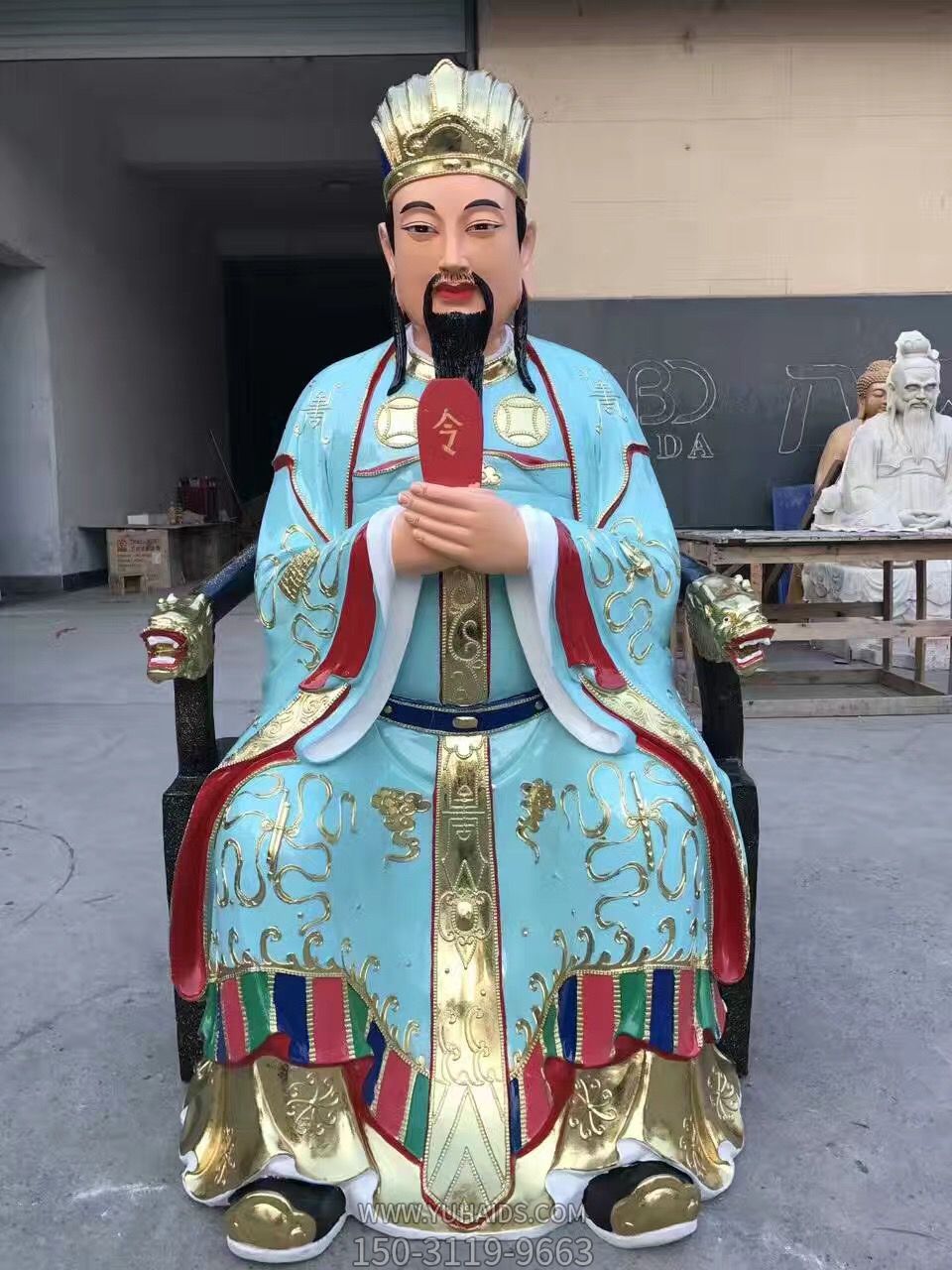 戶(hù)外景區玻璃鋼樹(shù)脂神佛供奉三官雕塑