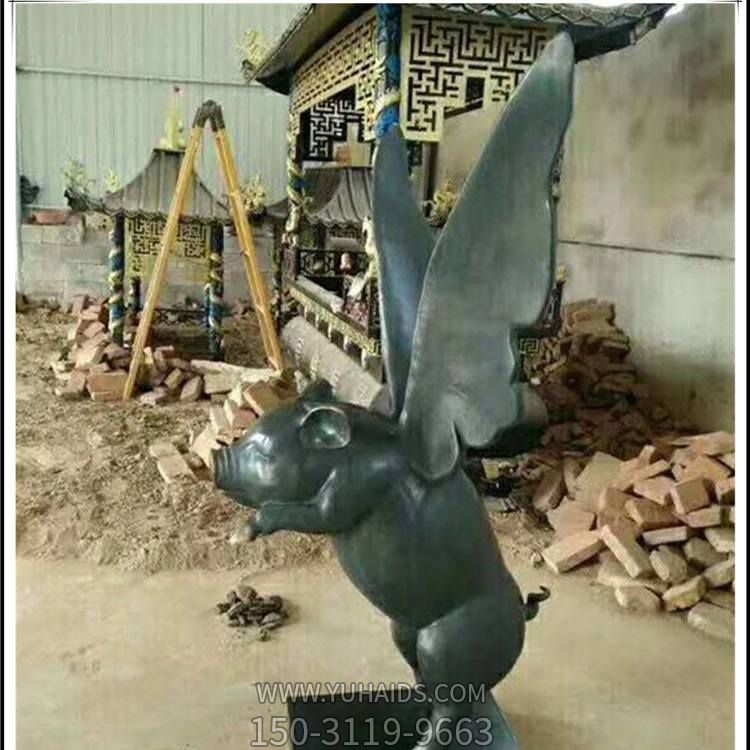 景區廣場(chǎng)擺放鑄銅動(dòng)物景觀(guān)雕塑小品
