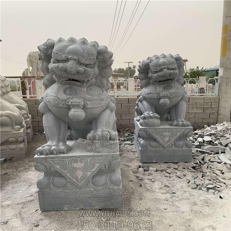 庭院別墅小區門(mén)口一對鎮宅神獸獅子雕塑