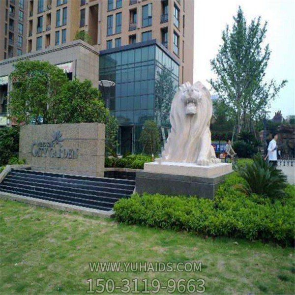小區校園擺放砂巖動(dòng)物景觀(guān)雕塑