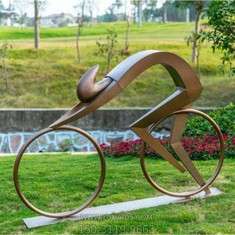 校園廣場(chǎng)景觀(guān)戶(hù)外不銹鋼抽象運動(dòng)主題騎自行車(chē)人物雕塑