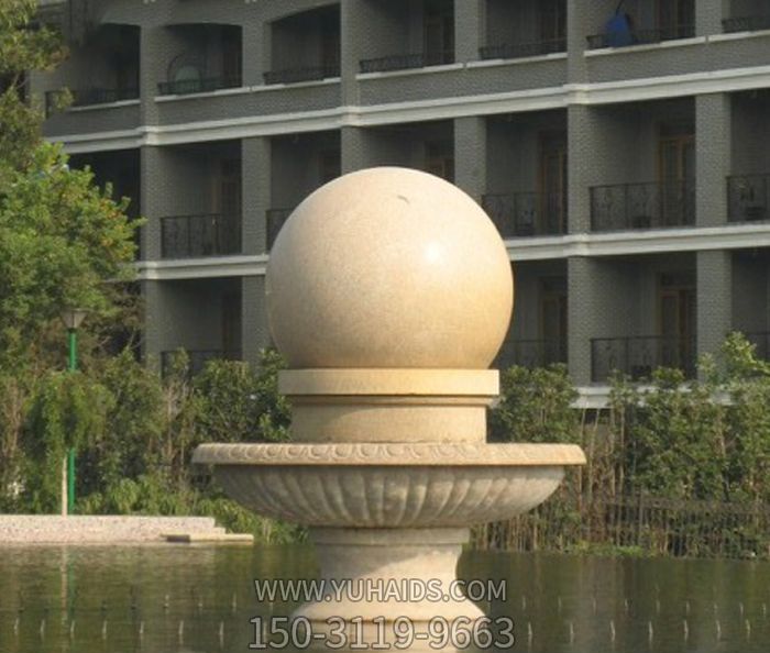 公園景觀(guān)小型風(fēng)水球噴泉石雕雕塑