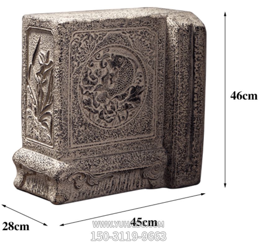 仿石雕石鼓門(mén)墩抱鼓石一對家用仿古庭院鎮宅門(mén)口石墩擺件雕塑