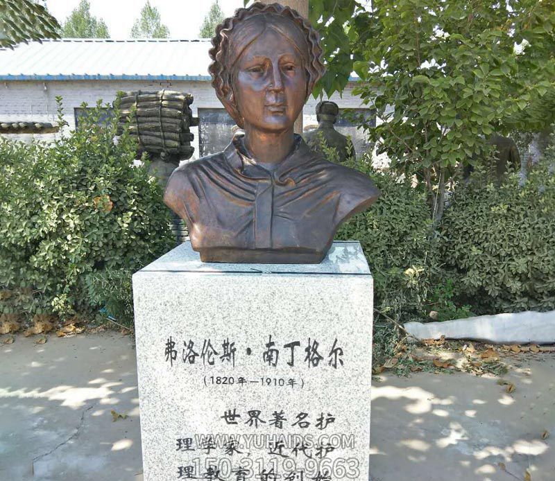 公園創(chuàng )意銅鑄著(zhù)名護理南丁格爾雕塑