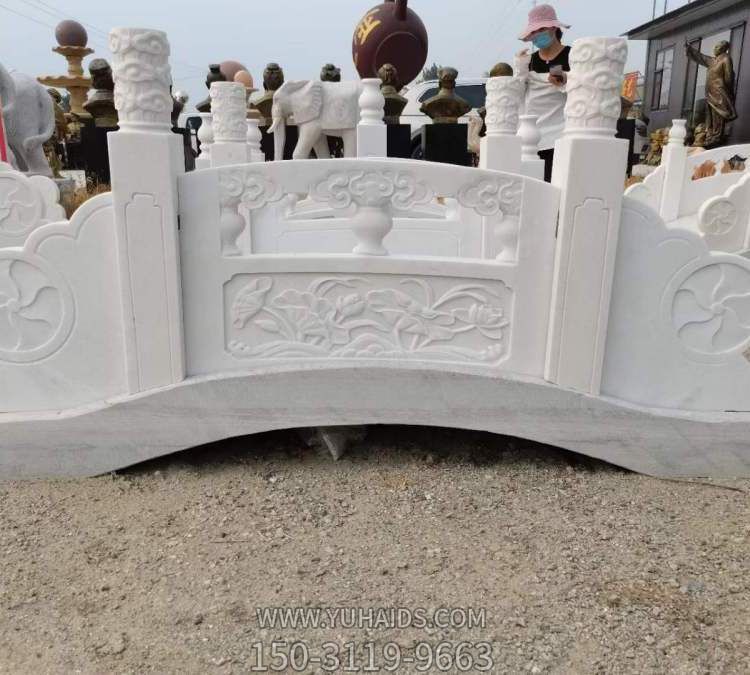 小型創(chuàng  )意浮雕大理的拱橋雕塑