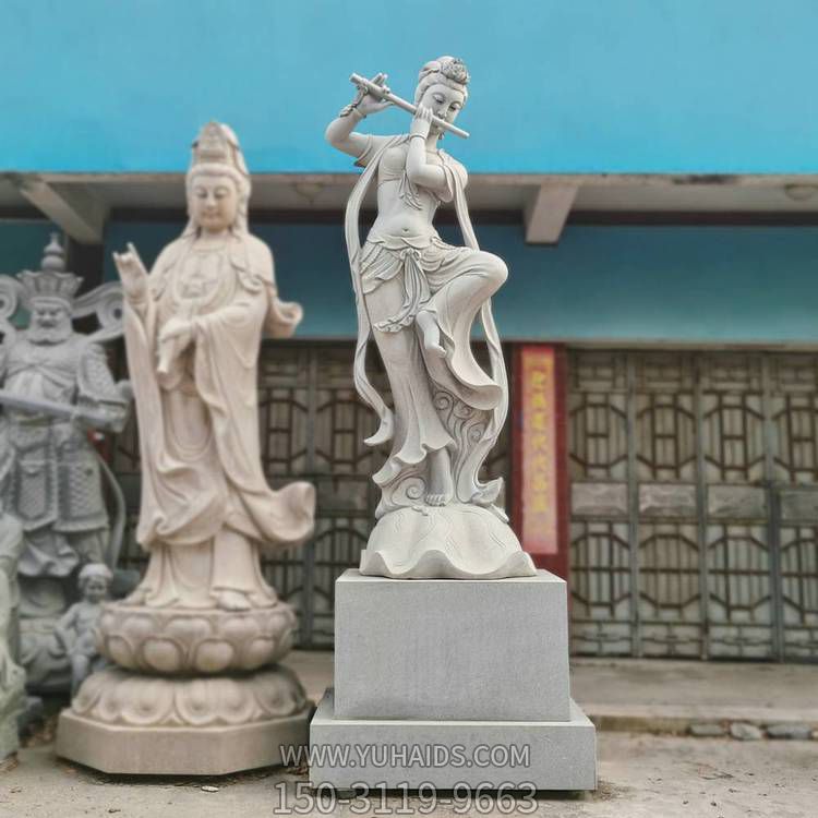 漢白玉石雕神話(huà)人物飛天仙女像雕塑