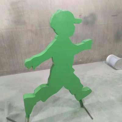 公園抽象玻璃鋼運動(dòng)人物雕像擺件