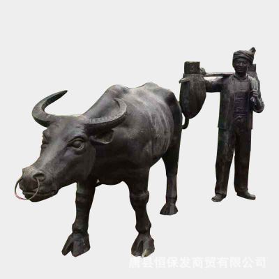 華爾街牛-街道上擺放的帶鼻環(huán)的玻璃鋼創(chuàng  )意華爾街牛