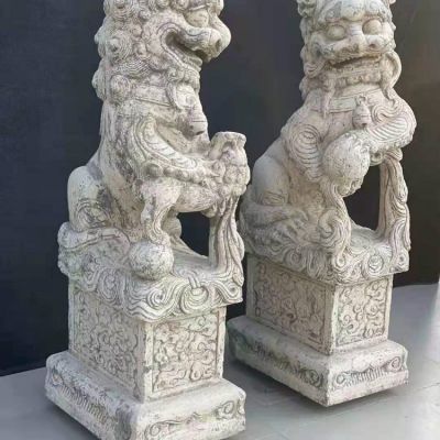庭院門(mén)口大型鎮宅辟邪獅子雕塑