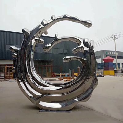 不銹鋼抽象園林創(chuàng  )意園林海浪浪花擺件