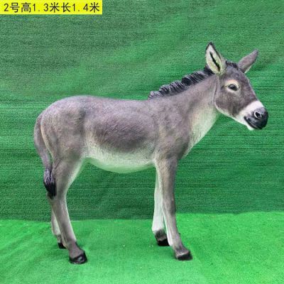 毛驢，玻璃鋼仿真動(dòng)物雕塑