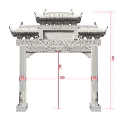 大理石石雕景觀(guān)牌坊雕塑