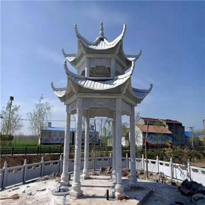 石雕涼亭園林戶(hù)外石亭子