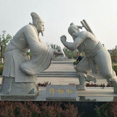 成語(yǔ)點(diǎn)戶(hù)外園林石雕負荊請罪人物景觀(guān)雕塑
