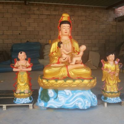 景區寺廟玻璃鋼送子觀(guān)音雕塑