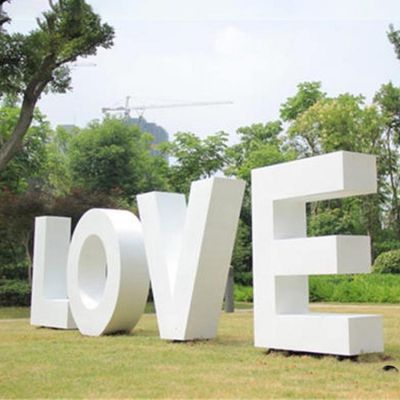 不銹鋼字母雕塑 創(chuàng  )意字體 廣場(chǎng)公園戶(hù)外景觀(guān)雕塑