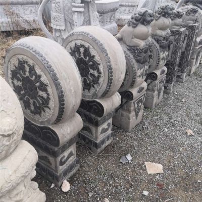 抱鼓石，青石仿古門(mén)墩