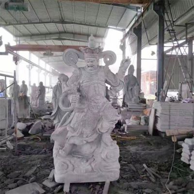 大理石石雕戶(hù)外園林景觀(guān)佛像四大金剛擺件