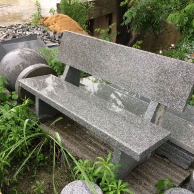 花崗巖石椅子，公園園林露天椅子