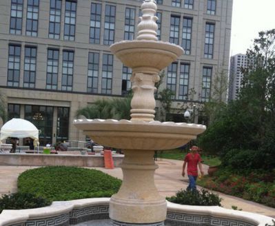 校園景觀(guān)大理石噴泉石雕