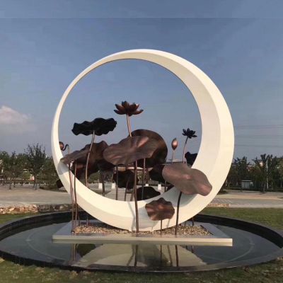 戶(hù)外公園噴泉水景創(chuàng  )意圓環(huán)擺件