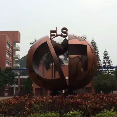 校園廣場(chǎng)大型創(chuàng  )意地球銅雕景觀(guān)