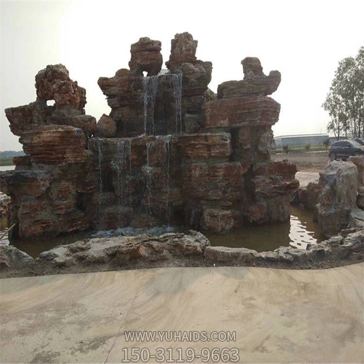 公園流水景觀(guān)純天然大理石石雕假山擺件雕塑