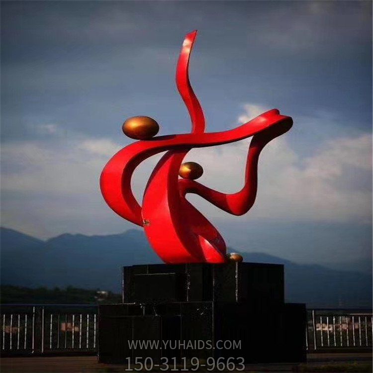 城市廣場(chǎng)大型不銹鋼抽象藝術(shù)園林景觀(guān)擺件雕塑