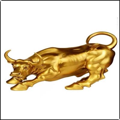 銅雕噴漆戶(hù)外工廠(chǎng)企業(yè)大型農耕牛雕塑
