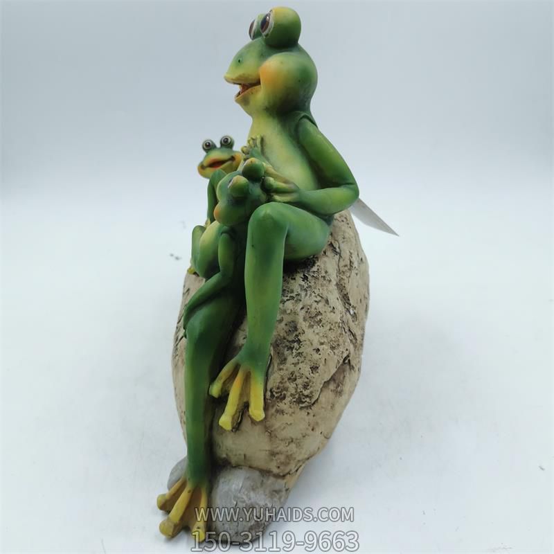 青蛙雕塑-戶(hù)外兩只創(chuàng )意玻璃鋼青蛙雕塑