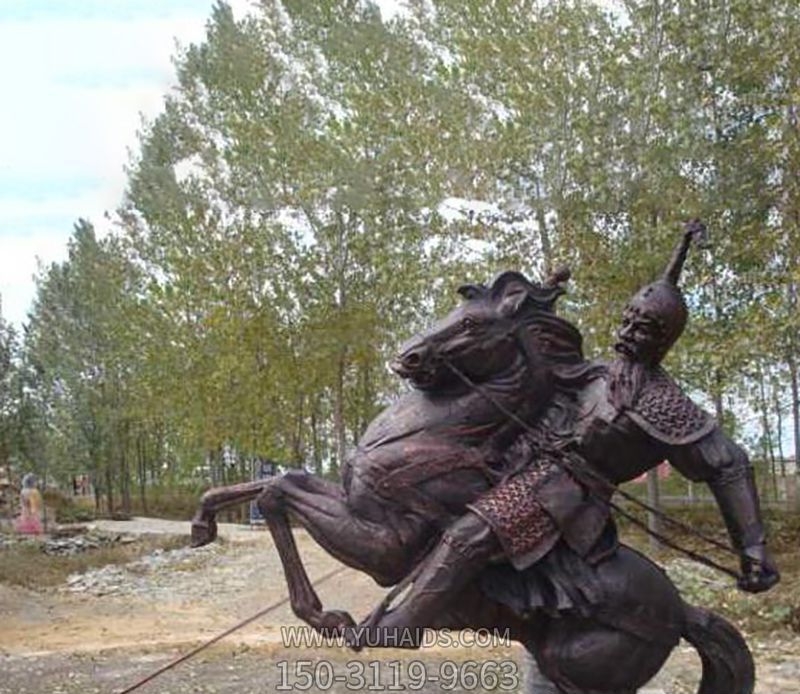園林創(chuàng )意古代銅雕騎馬雕塑