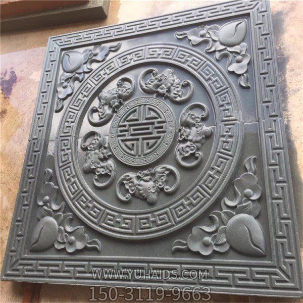 浮雕花紋園林庭院大理石石雕壁畫(huà)雕塑