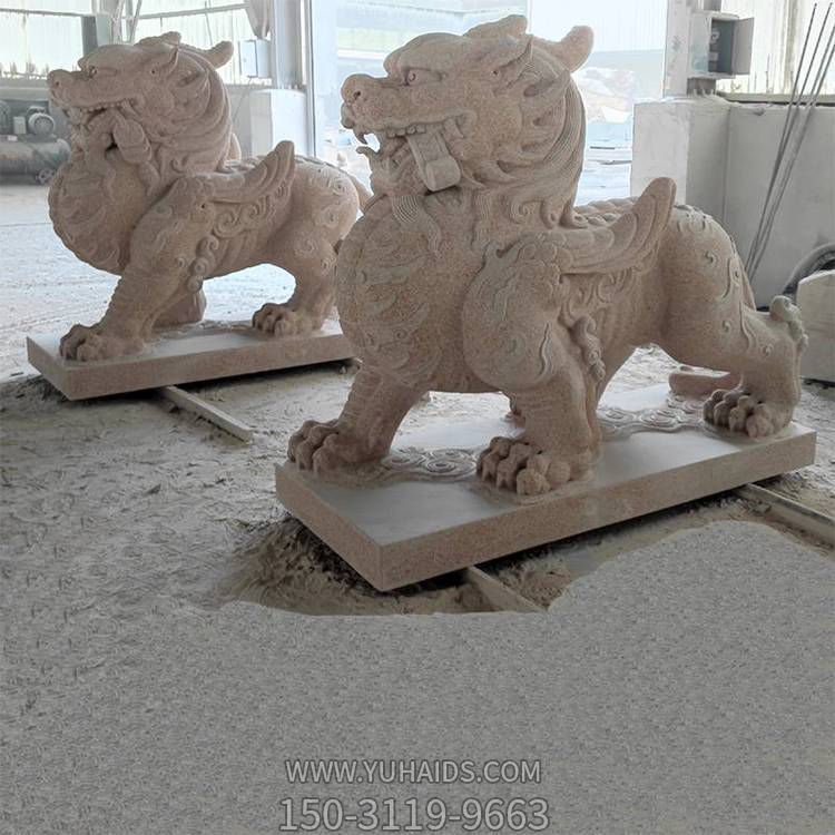 庭院門(mén)口大型動(dòng)物景觀(guān)貔貅雕塑