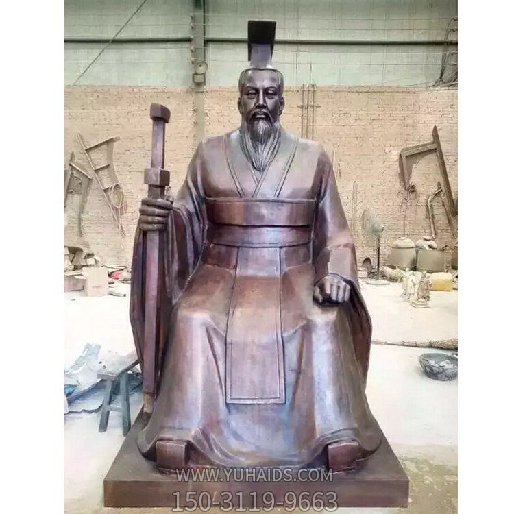 玻璃鋼銅雕古代人物景觀(guān)雕塑