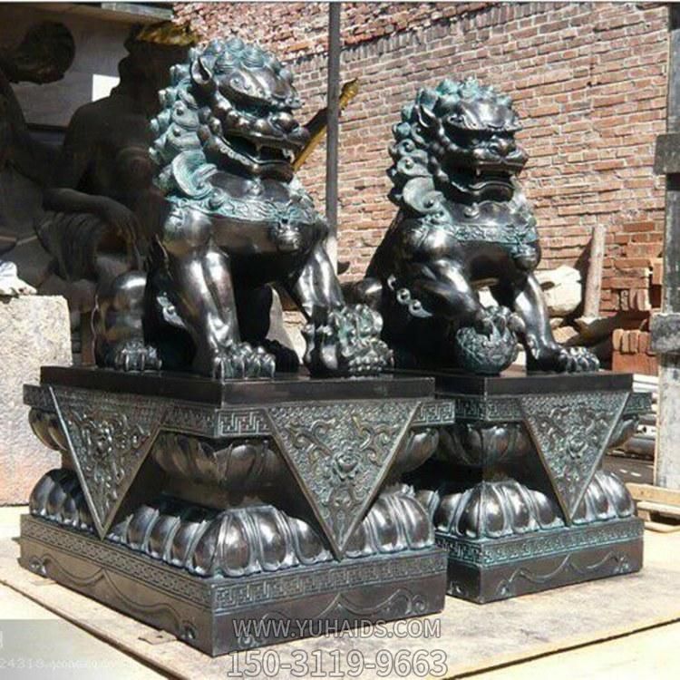 工廠(chǎng)企業(yè)鎮宅辟邪銅雕獅子雕塑