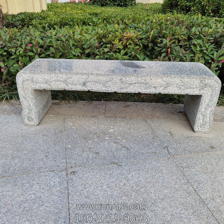 石凳子，長(cháng)方形條凳雕塑