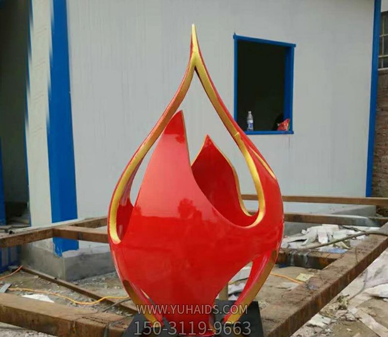 小區廣場(chǎng)不銹鋼抽象火龍果雕塑