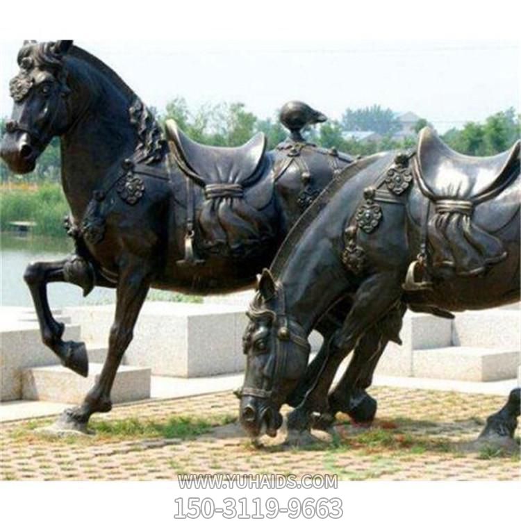 玻璃鋼仿銅動(dòng)物景觀(guān)馬雕塑