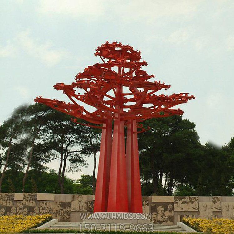廣場(chǎng)大型不銹鋼景觀(guān)樹(shù)雕塑