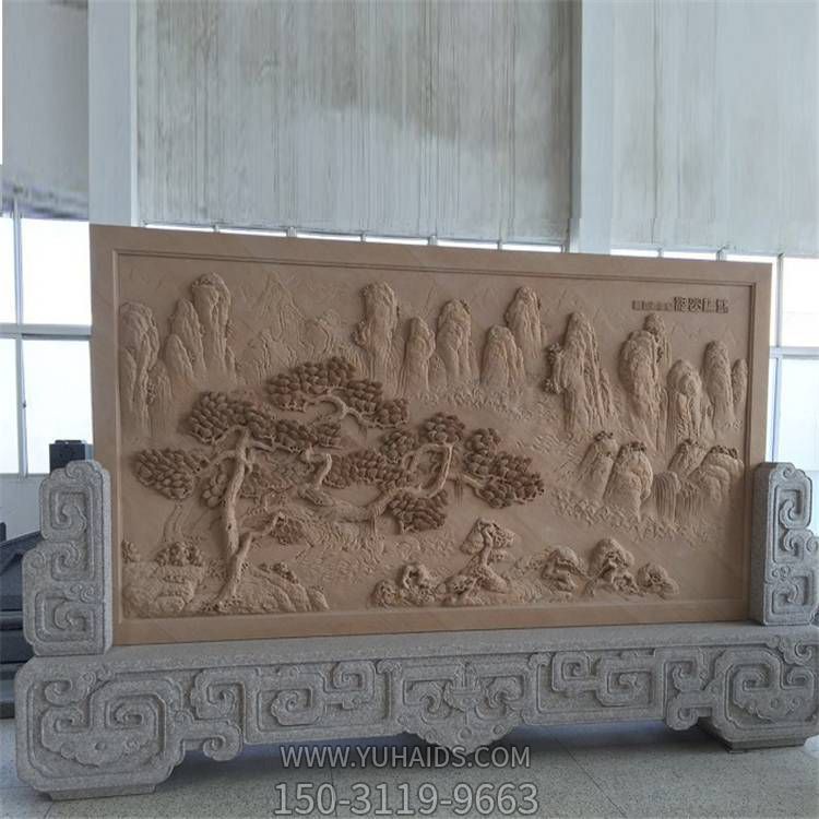 庭院戶(hù)外園林大理石石雕浮雕園林廣場(chǎng)影壁擺件雕塑