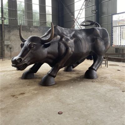 玻璃鋼仿銅戶(hù)外園林景觀(guān)華爾街牛雕塑