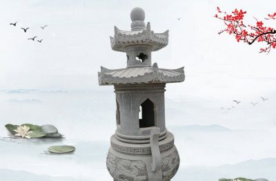 道觀(guān)寺院擺放圓形化寶焚經(jīng)青石香爐