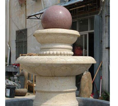 廣場(chǎng)景觀(guān)大理石風(fēng)水球噴泉雕塑
