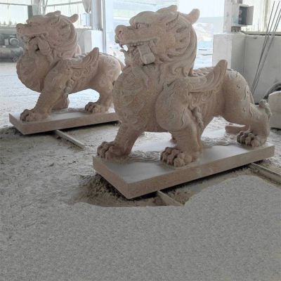 庭院門(mén)口大型動(dòng)物景觀(guān)貔貅雕塑