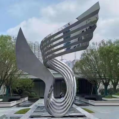 廣場(chǎng)異性不銹鋼拉絲金屬幾何景觀(guān)擺件