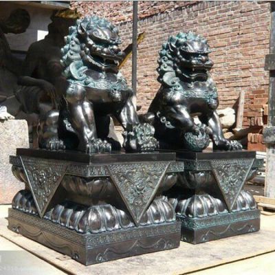 工廠(chǎng)企業(yè)鎮宅辟邪銅雕獅子