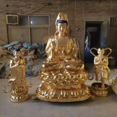 寺廟鍛銅觀(guān)音菩薩佛像關(guān)公雕塑